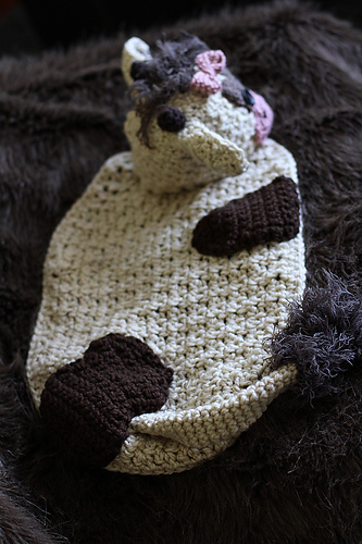 Crochet Cow Hat and Blanket