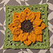 Crocodile Stitch Afghan Block - Dahlia photo 3