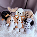 Puppies plush toys pattern 