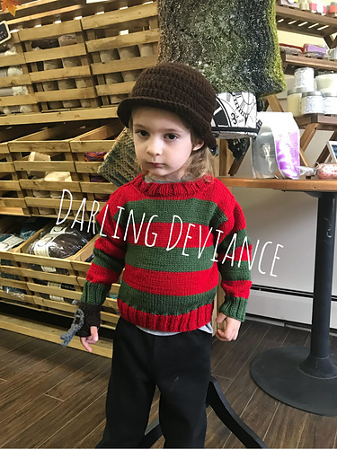 Freddy Krueger-inspirert antrekk - The Yarn Geek