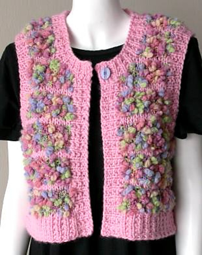 Knit Vest with Nubbles and Iceland Wool | HoneyBee