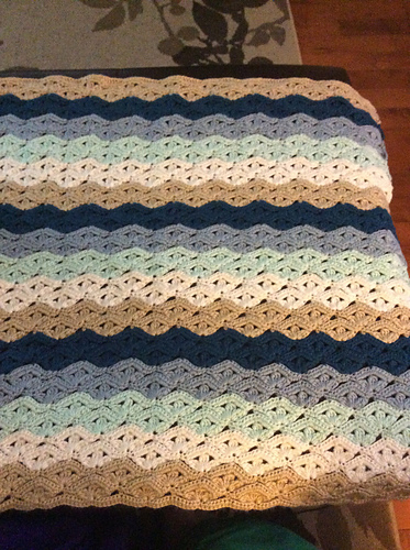 Irish Wave Baby Afghan & Scarf photo 9