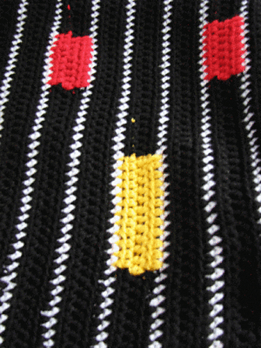 Messenger Bag with Stripes and Blocks of Color photo 2