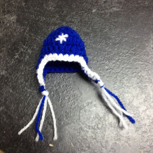 Big Knit Crochet Earflap hat photo 2