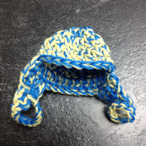 Big Knit Crochet Earflap hat photo 6
