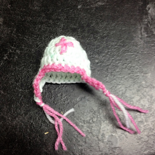 Big Knit Crochet Earflap hat photo 3