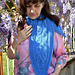 Dewdrops Twirl scarf pattern