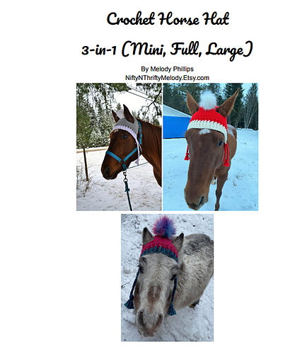 Hestehette i heklegarn - Melody Phillips