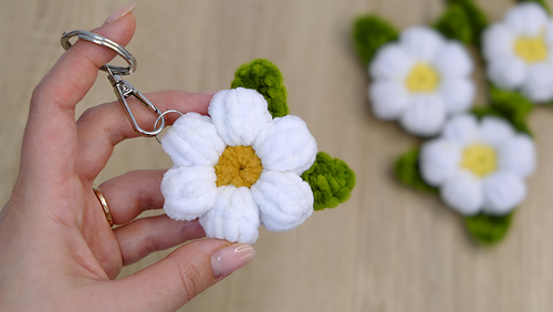 Flower Keychain & Hair Tie