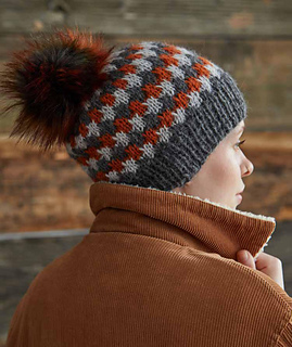 Lana Grossa Brigitte No. 2  in Schiefer (Fb 24), Silbergrau (Fb 13) und
Zimtorange (Fb 32)