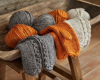 Lana Grossa Landlust Winterwolle, Fb 08 Mittelgrau meliert, 03 Orange meliert, 10 Natur meliert