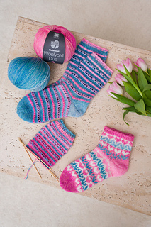 Bloemgracht und Tulpen aus Amsterdam, Lana Grossa Meilenweit 100 Woolycell Uni und Duo