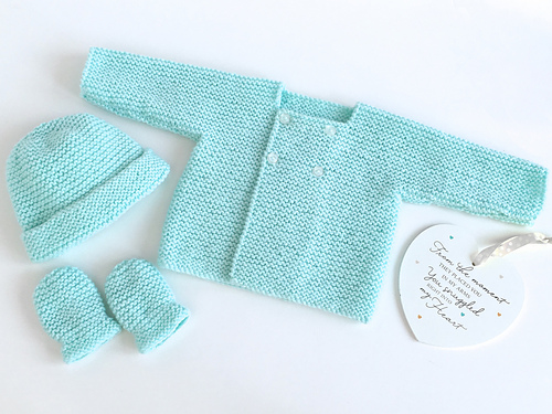 No Purl Baby Cardigan Set photo 3