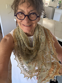 1 skein of Pascuali Bayalage using a partial ball of Pascuali Mohair Bliss