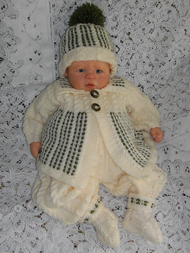 21. Newborn Boys Cabled Matinee Set photo 2