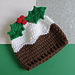 Christmas Pudding & Holly Hat pattern 