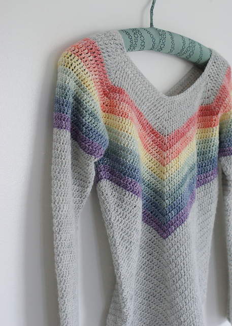 ravelry rainbow cardigan