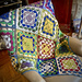 Blooming Square Throw pattern 