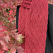 Scarf with Leaves pattern