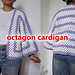 Octagon granny stitch crochet cardigan pattern 