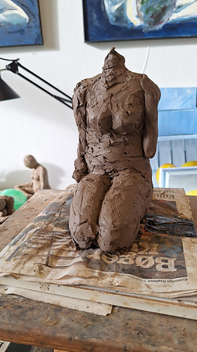 Sculptures and paintings at Isager Skole by Anne Fonnesbech