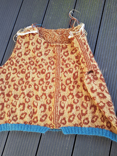Steeking front & armholes, grafting shoulders