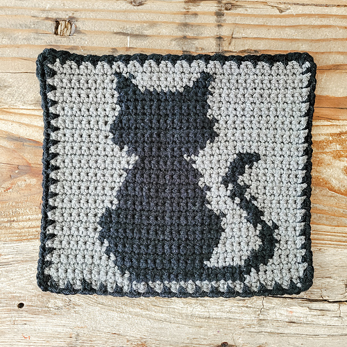 Cat Silhouette Tapestry photo 2