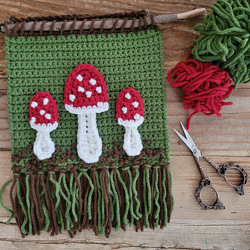 Mini Mushroom Wall Hanging