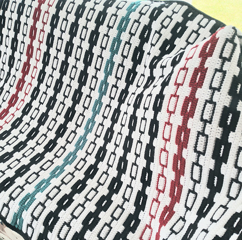 Chain Reaction Mosaic Crochet Afghan