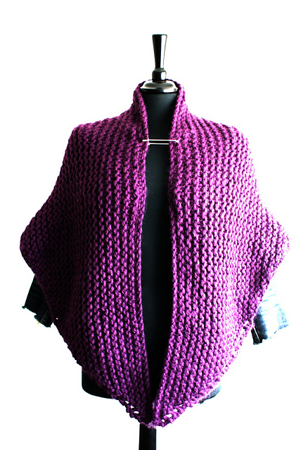 knitted cape shawl