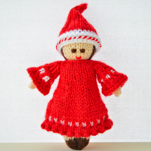 Ravelry Christmas Candy Cane Doll pattern by Joanna Marshall
