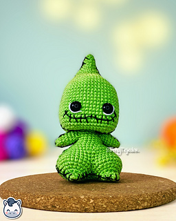 Handmade Oogie Boogie amigurumi inspired by Tim Burton’s The Nightmare Before Christmas, a perfect crochet pattern for Halloween fans and Disney lovers.