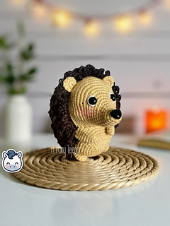 Handmade Hedgehog amigurumi inspired by woodland animals, a cute autumn crochet pattern PDF perfect for plush toy lovers and cozy home decor.