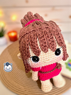 Handmade Chihiro amigurumi inspired by Hayao Miyazaki’s Spirited Away, a perfect pattern for fans of Studio Ghibli, anime, and magical fantasy stories.