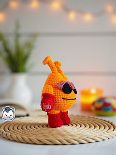 Amigurumi hecho a mano del Rey Nikochan y su sirviente, inspirado en Dr. Slump. Un patrón de crochet en PDF ideal para fans de Toriyama y amantes del anime.