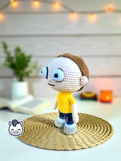 Handmade Rick and Morty amigurumi inspired by Adult Swim’s Rick and Morty, a fun and geeky crochet pattern PDF perfect for fans of sci-fi, interdimensional adventures, and collectible plush toys.