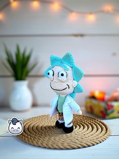 Handmade Rick and Morty amigurumi inspired by Adult Swim’s Rick and Morty, a fun and geeky crochet pattern PDF perfect for fans of sci-fi, interdimensional adventures, and collectible plush toys.