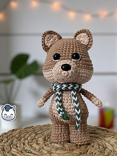 Handmade Winter Fox amigurumi inspired by cozy Christmas themes and woodland animals, festive winter crochet pattern PDF perfect for holiday gifts and seasonal decor.