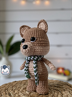 Handmade Winter Fox amigurumi inspired by cozy Christmas themes and woodland animals, festive winter crochet pattern PDF perfect for holiday gifts and seasonal decor.