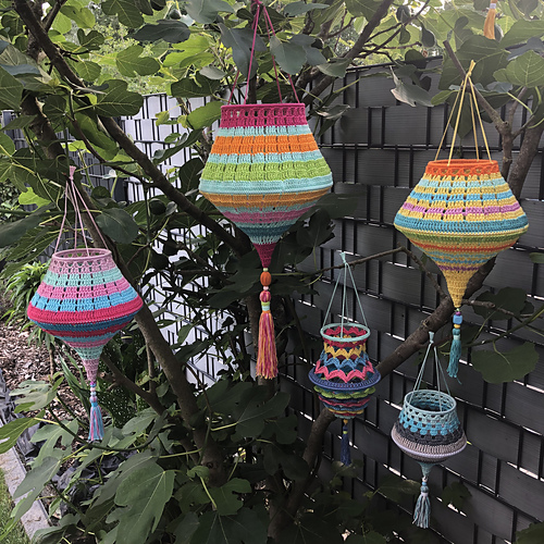 Crochet Lantern Big Boho Summer Lampion XL - Paula Matos