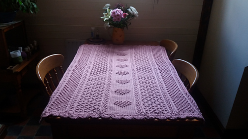 yarnspirations aran hearts throw