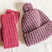 Broken Rib Beanie and Gloves pattern 