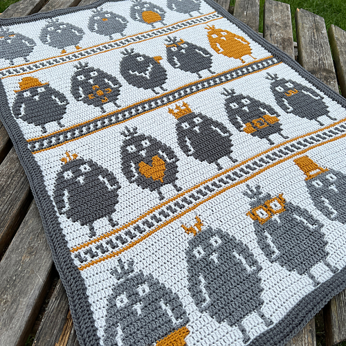 Quirky Birds Mosaic Blanket