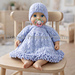 Triple Frill Doll Dress and Hat P59 pattern 
