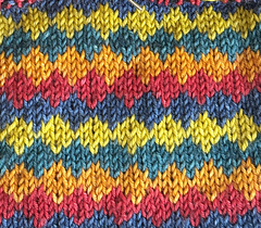 detail of swatch in Malabrigo