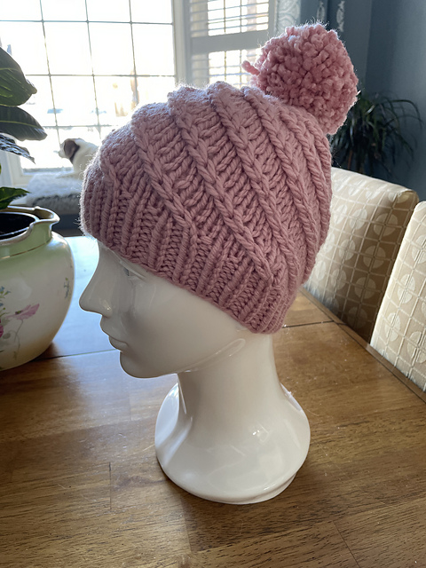 spiral hat knitting pattern