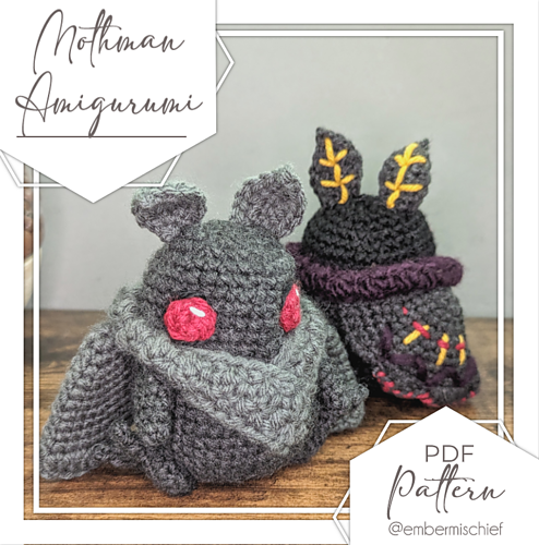 Ravelry: Mothman Amigurumi pattern by Emmy Scanga