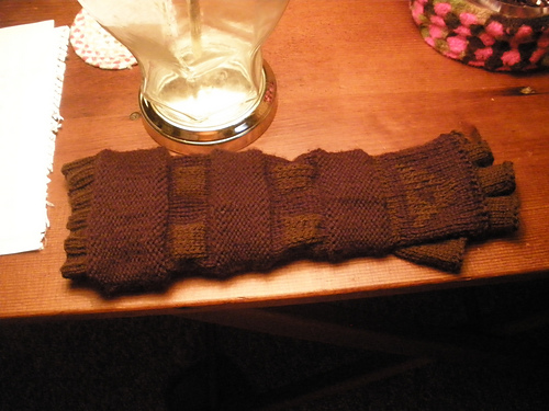 Link's Gauntlets (knitted) - Emily Hastings