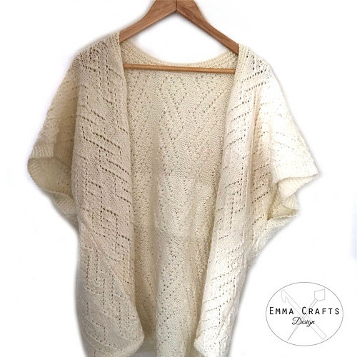 Ravelry: Diamond Lace Ruana pattern by Kaitlin Barthold
