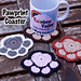 Pawprint Coaster pattern 
